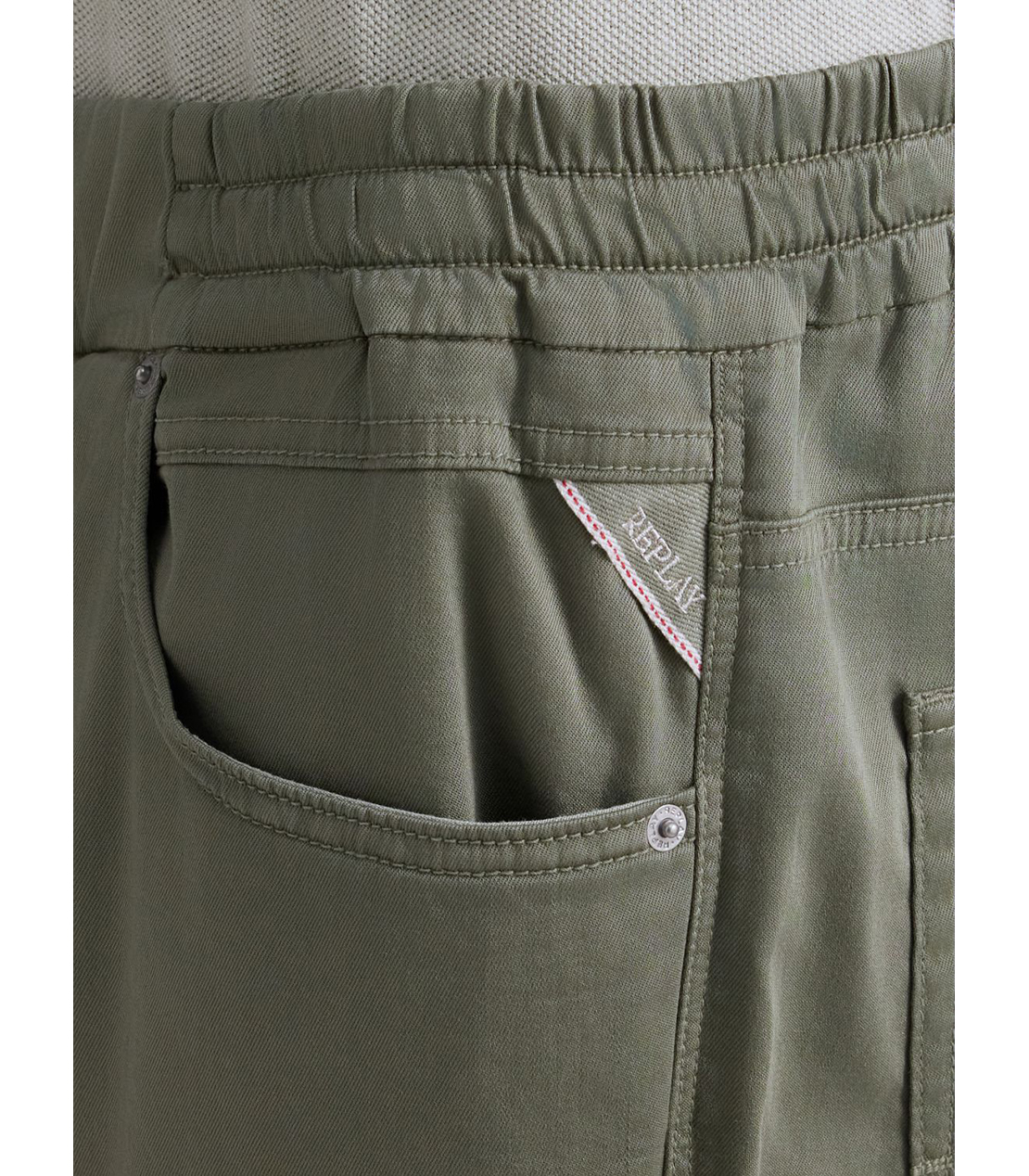 リラックステーパードLANNY タッチブルデニム 詳細画像 モスグリーン 6